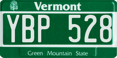 VT license plate YBP528
