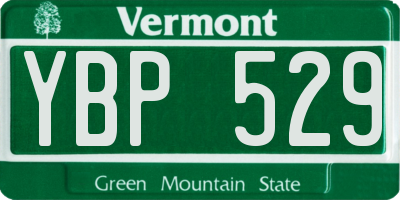VT license plate YBP529