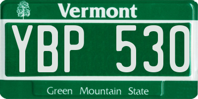 VT license plate YBP530
