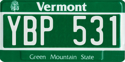 VT license plate YBP531