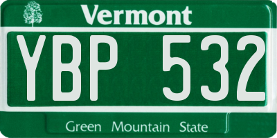 VT license plate YBP532