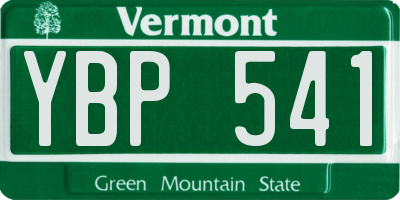 VT license plate YBP541