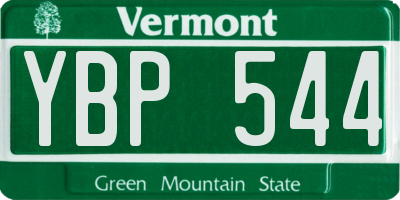VT license plate YBP544
