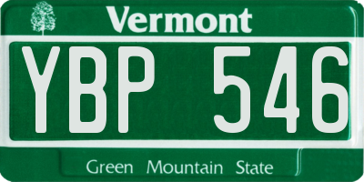 VT license plate YBP546