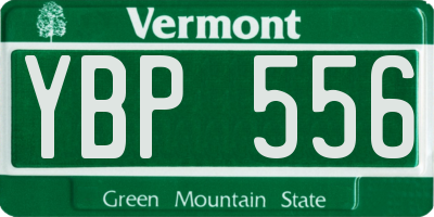 VT license plate YBP556