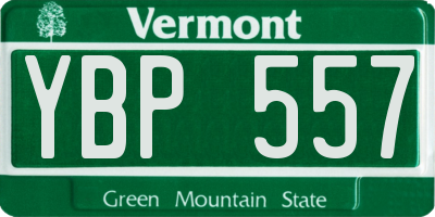 VT license plate YBP557