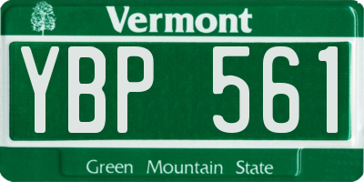 VT license plate YBP561