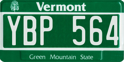 VT license plate YBP564