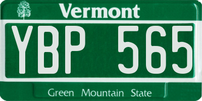 VT license plate YBP565