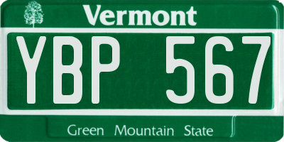 VT license plate YBP567