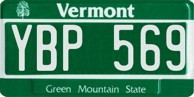 VT license plate YBP569