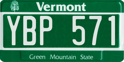 VT license plate YBP571