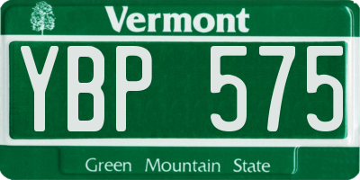 VT license plate YBP575