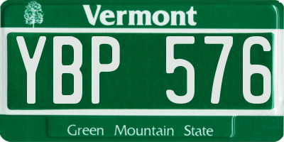 VT license plate YBP576
