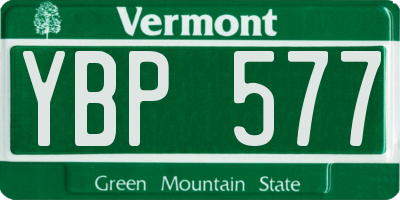 VT license plate YBP577