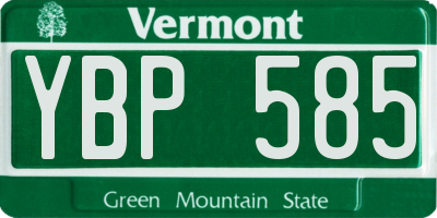 VT license plate YBP585