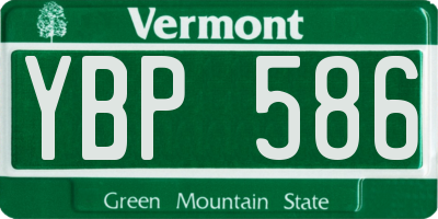 VT license plate YBP586