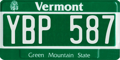 VT license plate YBP587