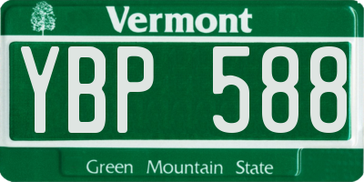 VT license plate YBP588
