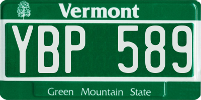 VT license plate YBP589