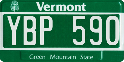 VT license plate YBP590