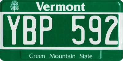 VT license plate YBP592