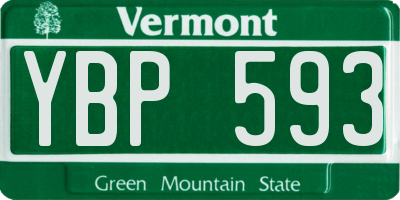VT license plate YBP593