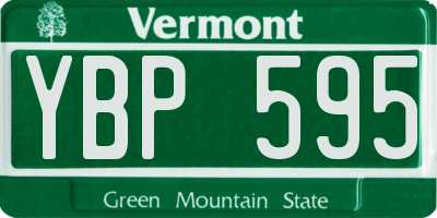 VT license plate YBP595