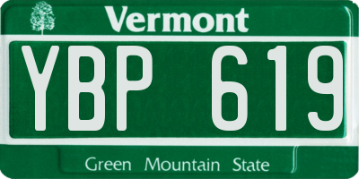 VT license plate YBP619