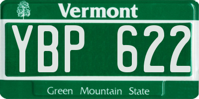 VT license plate YBP622
