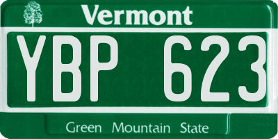 VT license plate YBP623