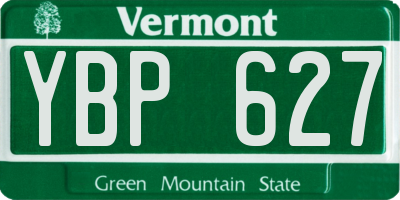 VT license plate YBP627