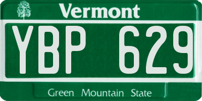 VT license plate YBP629