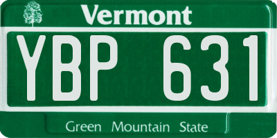 VT license plate YBP631