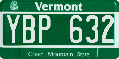 VT license plate YBP632