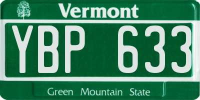 VT license plate YBP633