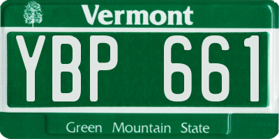 VT license plate YBP661