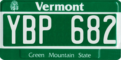 VT license plate YBP682