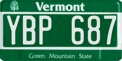 VT license plate YBP687