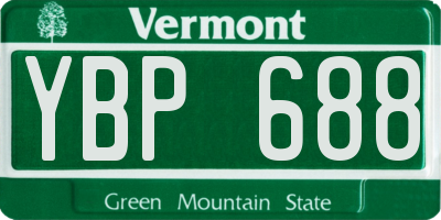 VT license plate YBP688