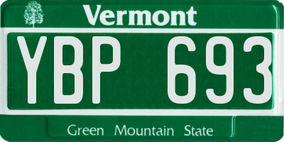 VT license plate YBP693
