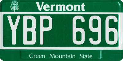 VT license plate YBP696