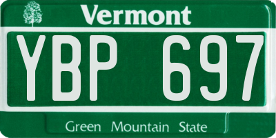 VT license plate YBP697