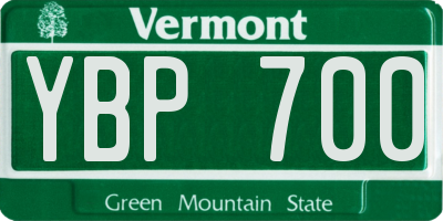 VT license plate YBP700