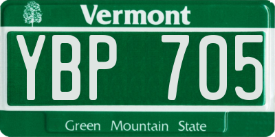 VT license plate YBP705