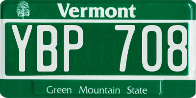 VT license plate YBP708