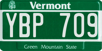 VT license plate YBP709