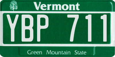 VT license plate YBP711