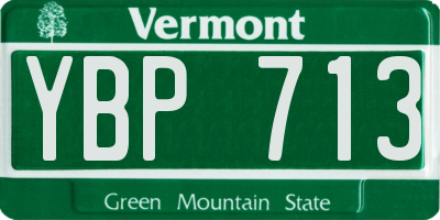 VT license plate YBP713