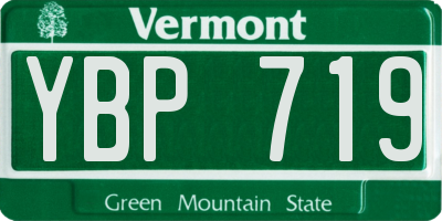 VT license plate YBP719